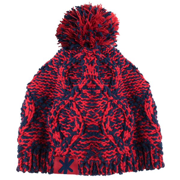 Red Classic Pom Beanie