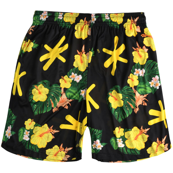 Mens Yellow Hawaiian Training Short
