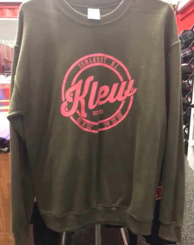 Green and Pink Crew Sweatshirt