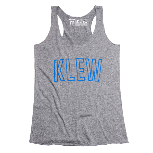 Grey KLEW Womens Racerback Tank