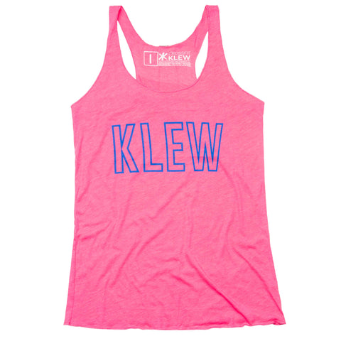 Pink KLEW Womens Racerback Tank