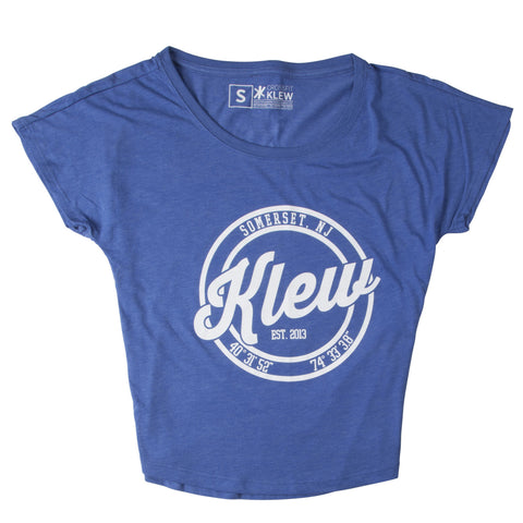 Blue Retro Womens Dolman