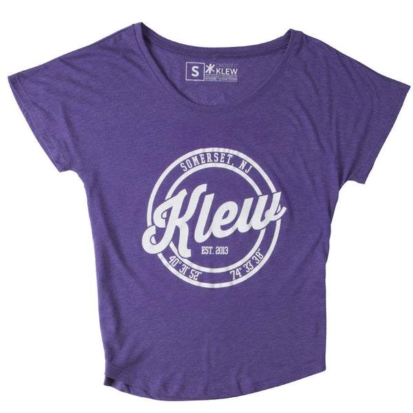 KLEW Purple Retro Womens Dolman